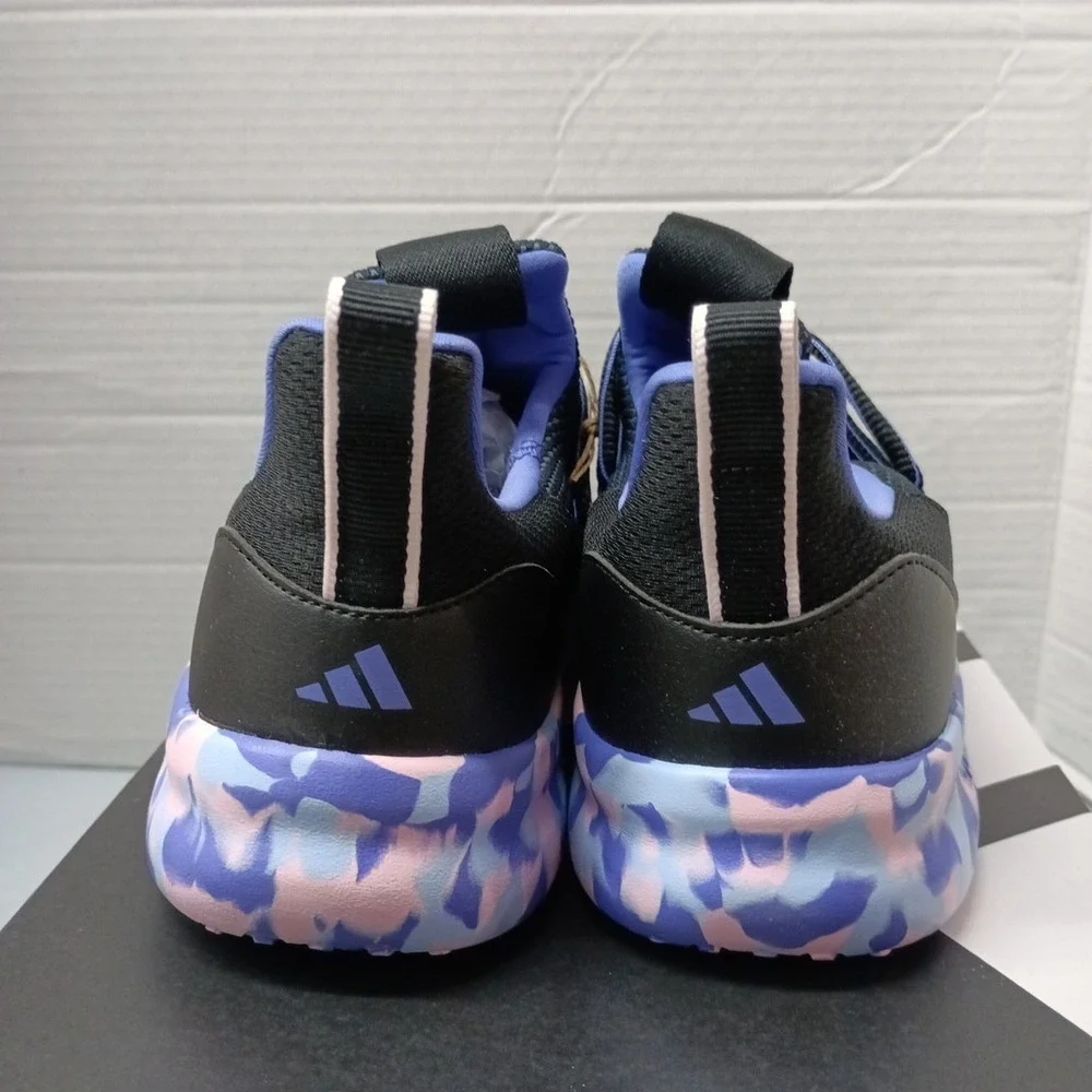 Adidas Lite Racer Adapt 7.0 K Black Pink Blue Shoes IH7850 Youth Girl's Size 7 - Picture 4 of 8